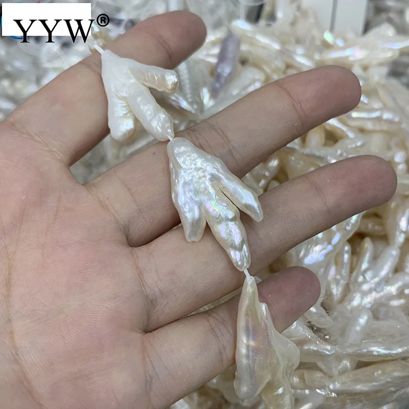 

21-23*40mm Natural Freshwater Pearl Baroque Special Shaped Chicken Feet Loose Beads Diy Handmade Materials Jewelry Accessories