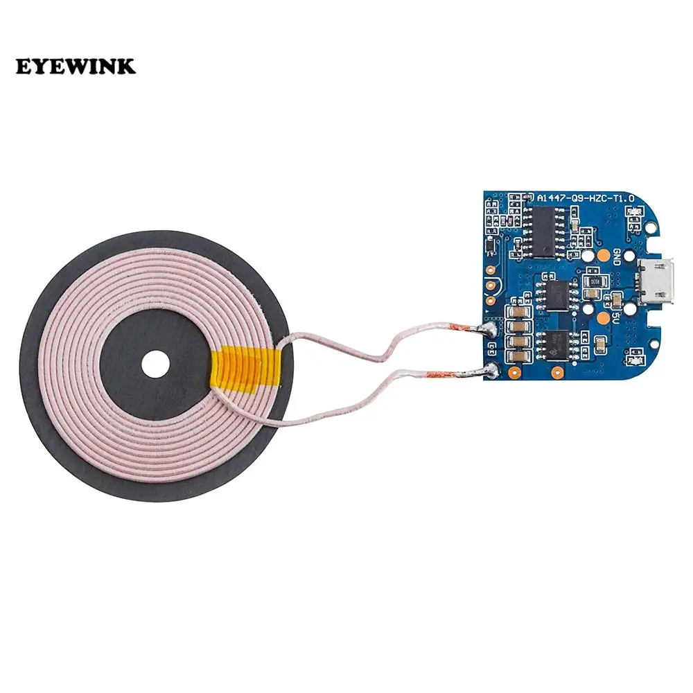 Standard Qi Wireless Charging Transmitter Charger Module For Micro USB Mobile Phone Charger Board DC 5V 10W Diy Electronic