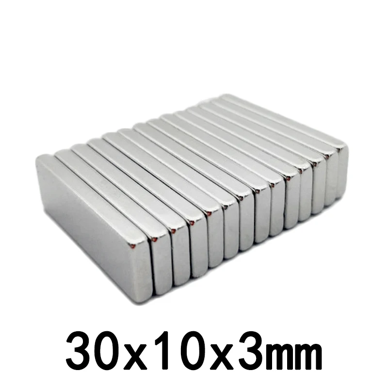 5/10pcs 30x10x3mm Search Quadrate Magnet N35 Stong Magnets 30x10x3 mm NdFeB Powerful Neodymium Magnetic 30*10*3 mm