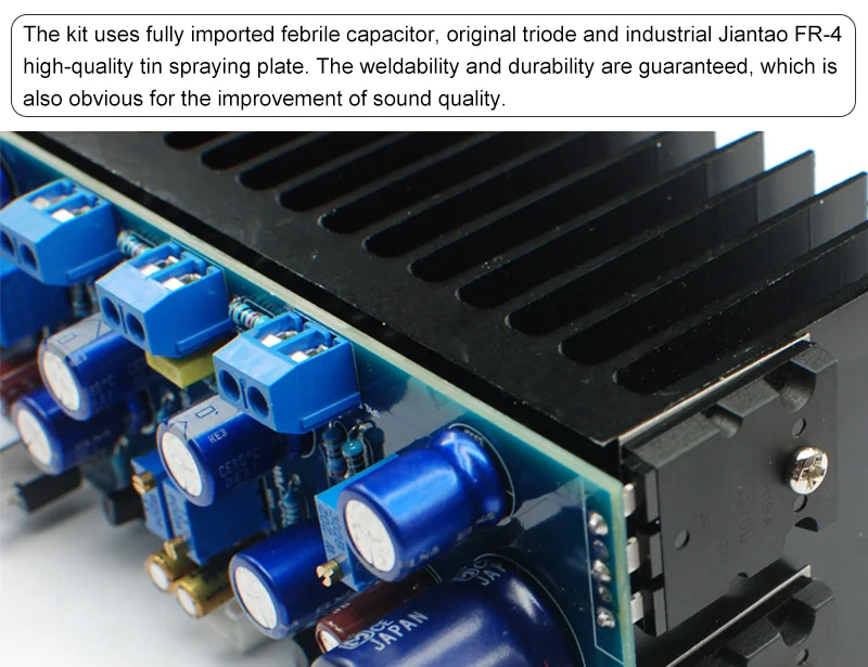 CIRMECH NEW HOOD 1969 NPN 2.0 Channel Class A مكبر للصوت لوحة مكتملة ومبددات حرارة
