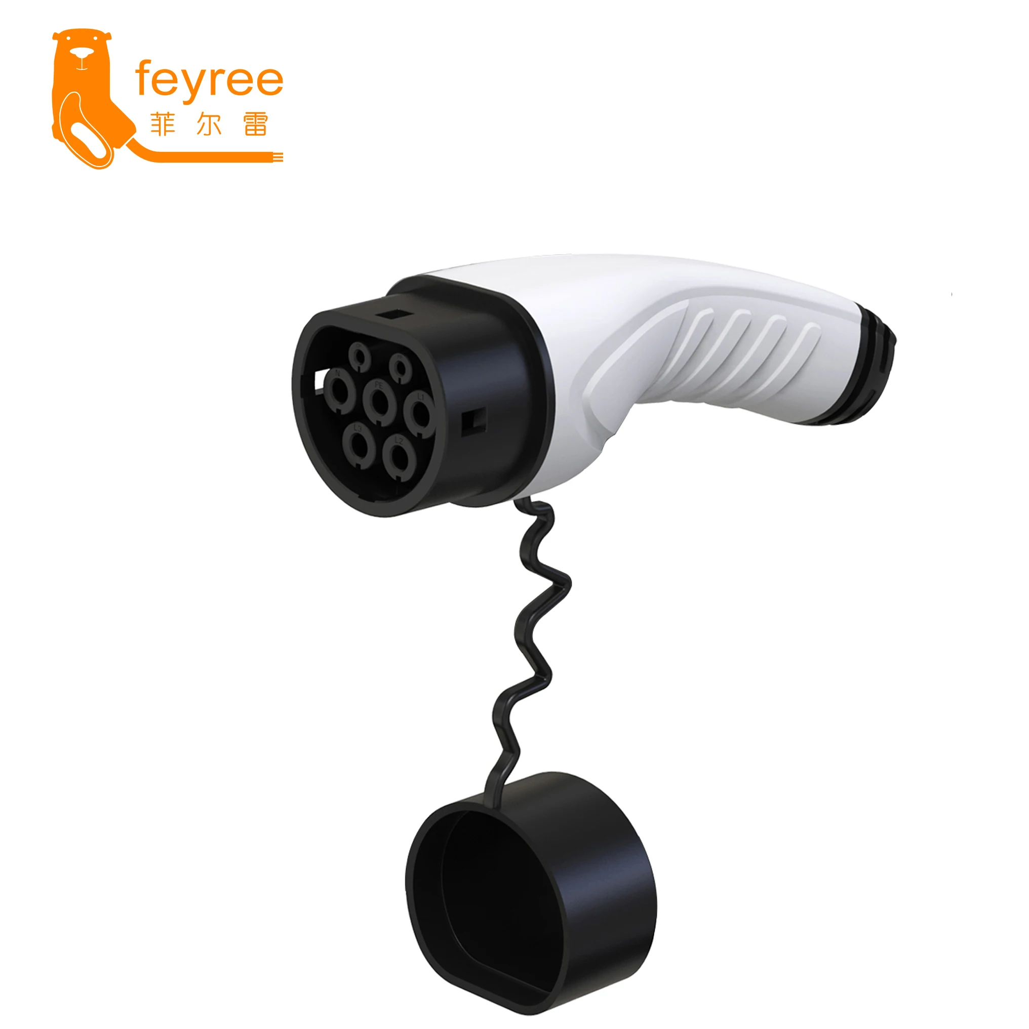 Feyree-EV carregador plug adaptador para carro elétrico, estação de carregamento do veículo, tipo 2, carregador EVSE, fêmea IEC 62196 conversor,