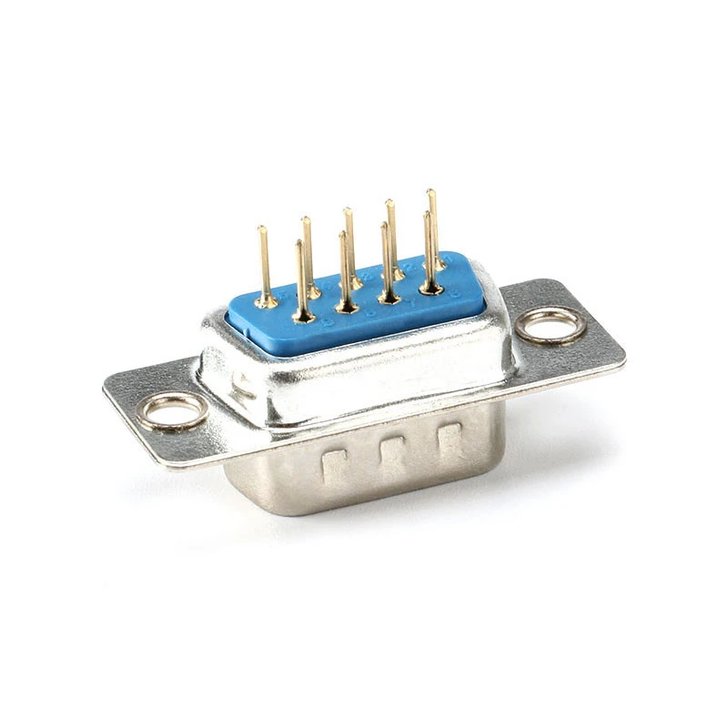 5Pcs DB9 DB15 DB25 DB37 Hole/Pin Female/Male Blue Welded Connector RS232 serial port socket DB D-SUB adapter 9/15/25/37 pin