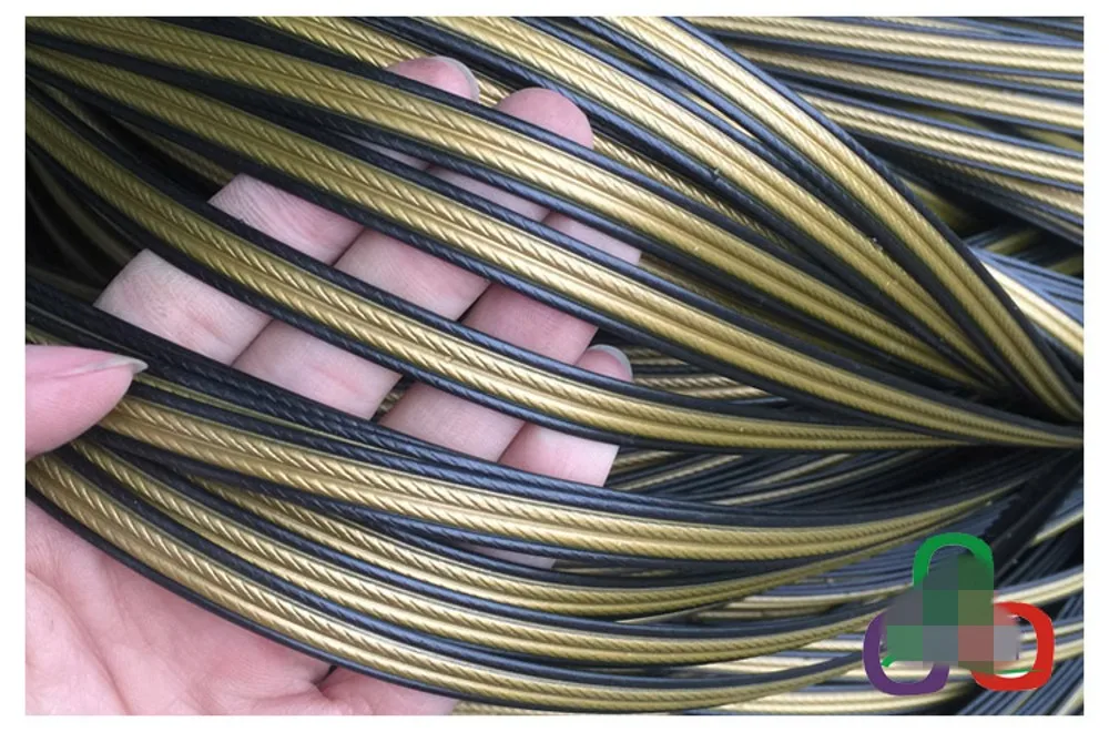 

500G 60M gold in black Four lines flat Synthetic rattan weaving material plastic rattan for knit and repair chair table etc