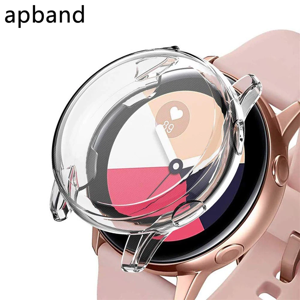 Case For Samsung galaxy watch active 2 active 1 cover bumper Accessories Protector Full coverage silicone Screen Protection 44mm