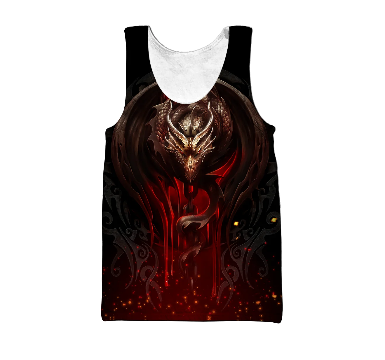 Beautiful Fire Dragon 3D All Over Printed Mens Vest Fashion Sleeveless T-shirt summer Cool Tank Tops