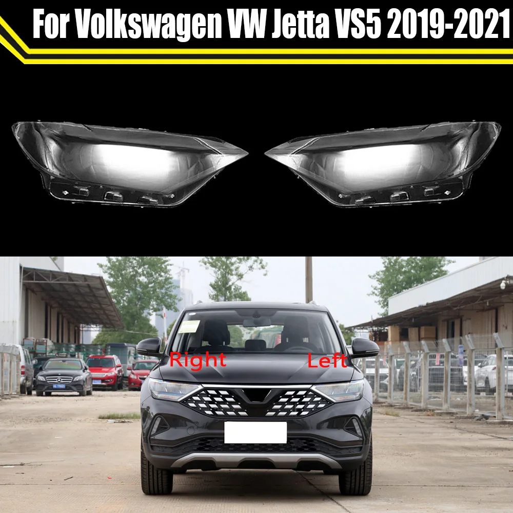 

Car Headlamps Transparent Cover Lampshade Front Headlight Shell Modified Lens Clear For Volkswagen VW Jetta VS5 2019 2020 2021