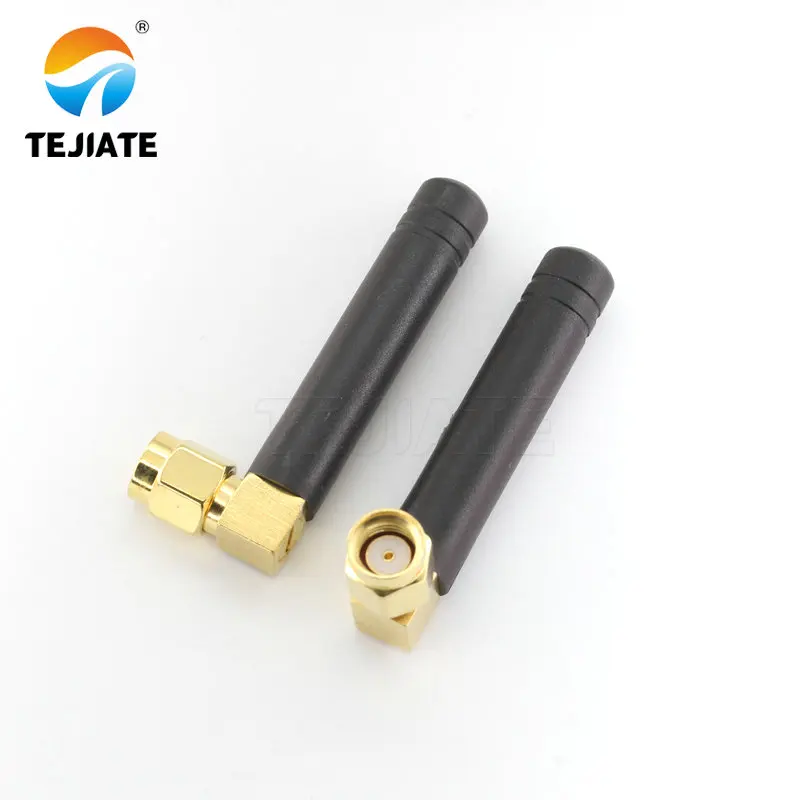 5PCS GPRS/GSM SMA 5CM Glue Antenna Straight/Bent Header Inner Pin/Hole Four Frequency High Gain Kit Black