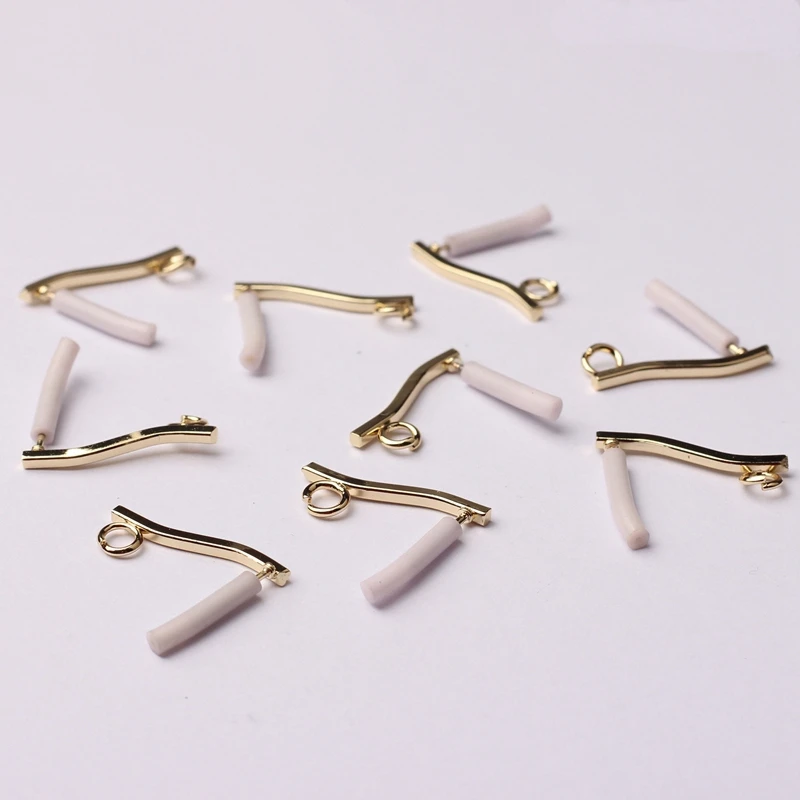 Zinc Alloy  Distorted Long Tip Earrings Base Connectors Linker 1*20mm 6pcs/lot For DIY Earrings Jewelry Making Accessories