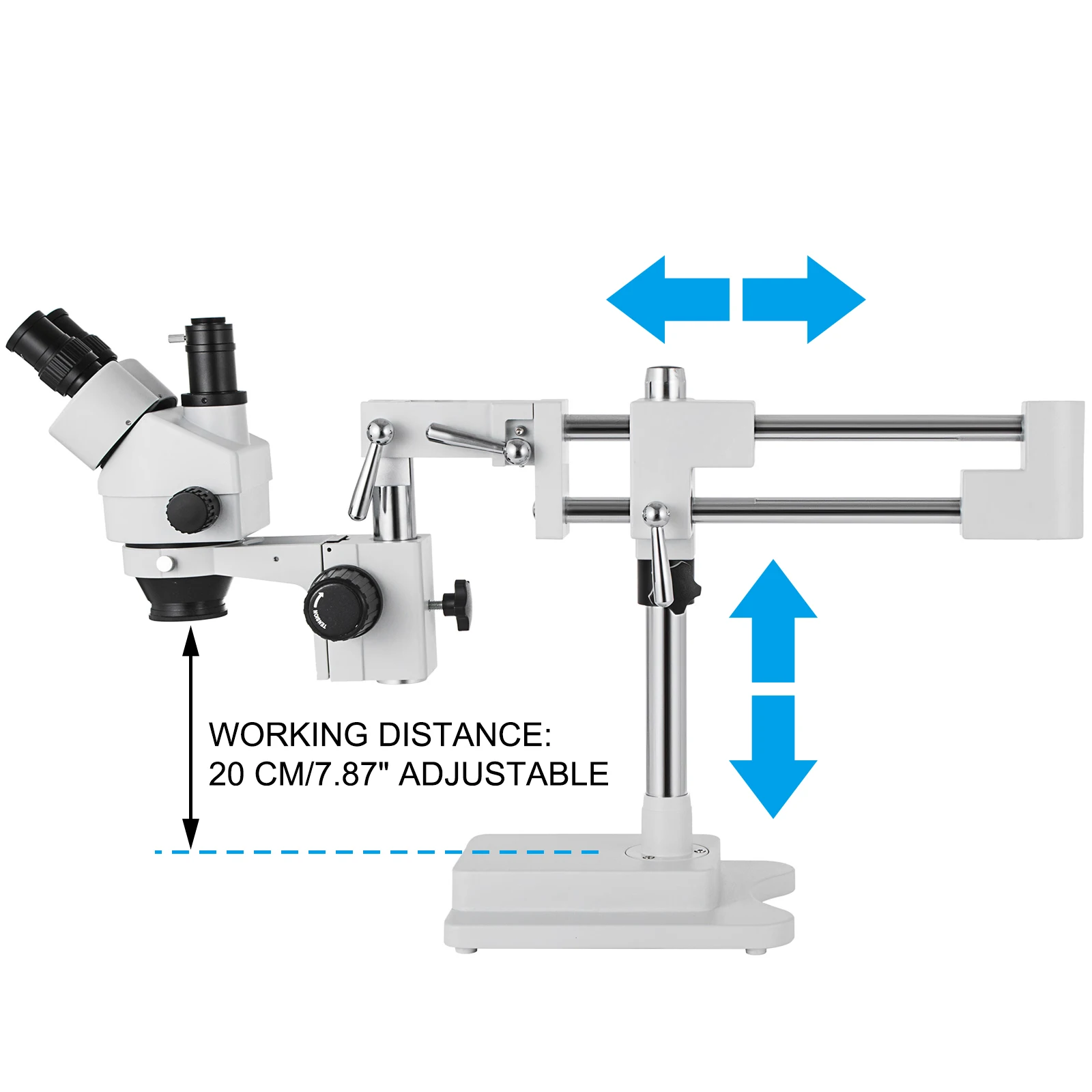 SucceBuy 3,5X-90X trinoculaire stereo digitale microscoop 360° °   Draaibare simul-focale ondersteuning Camera Connect Lab optische instrumenten