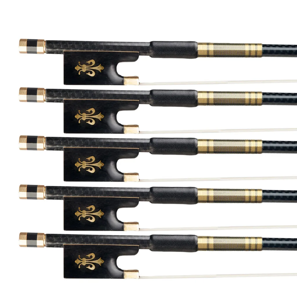 

5pcs Carbon Fiber Violin Bow For 4/4 / Fiddle Acoustic W/ Ebony Frog Accessories