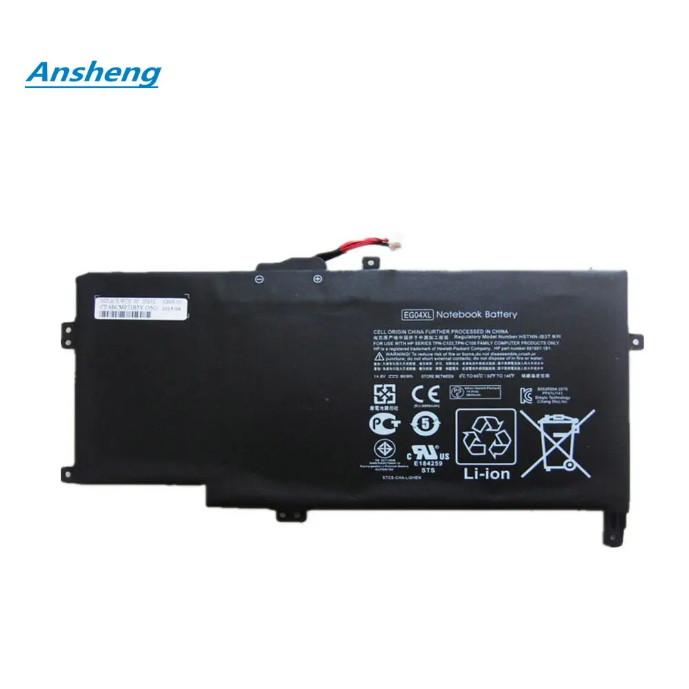 

High Quality 14.8V EG04XL 60WH Battery For HP ENVY 6-1015TX 1214/1221TX TPN-C103 C108