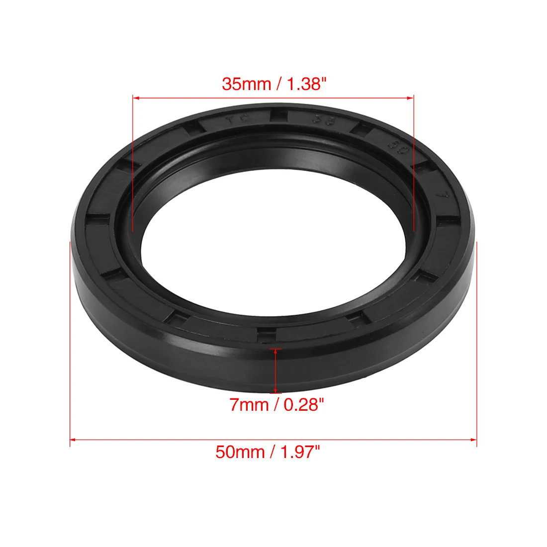 UXCELL Metric Rotary Shaft Oil Seal TC Double Lipped 35x47/50/52x7mm 35x45/50/52/55/62x8mm