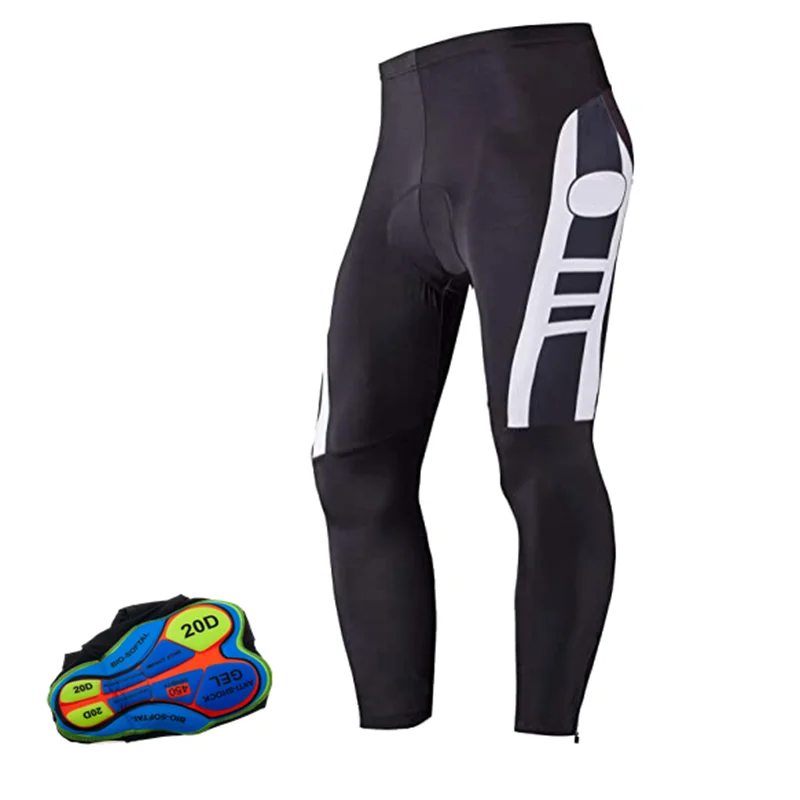 Pantalones deportivos con almohadilla de GEL 20D para ciclismo profesional, pantalón transpirable de secado rápido, cómodo y acolchado, para exteriores