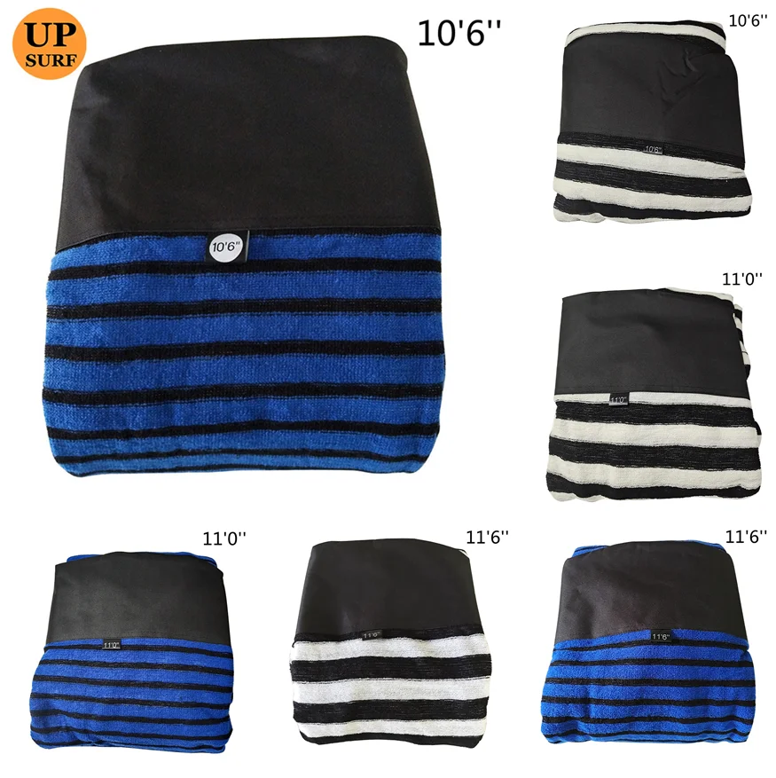 SUP 10.6ft/11ft Surf protective bag Surfboard Socks Cove Black with Blue/White color Quick-dry Surfboard Sock