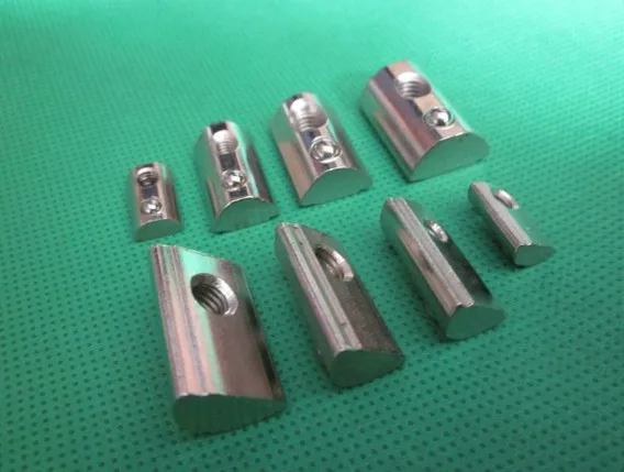 Half round nut M3 M4 M5 M6  shrapnel steel ball  block for EU standard 20 aluminum profile elastic  10pcs