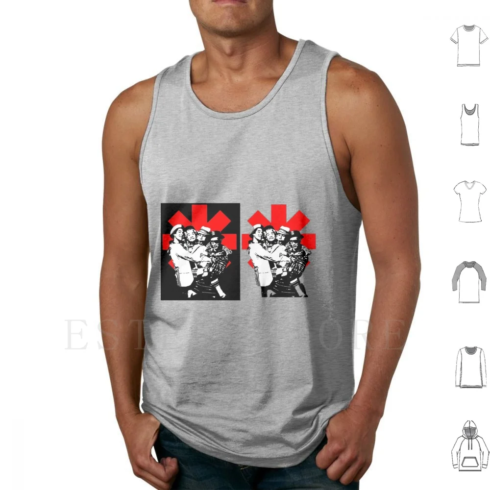 Camisetas sin mangas de banda Chaleco sin mangas Chilli Peppers Band Chili Hot Metal Red Tour Logo Chili Pepper