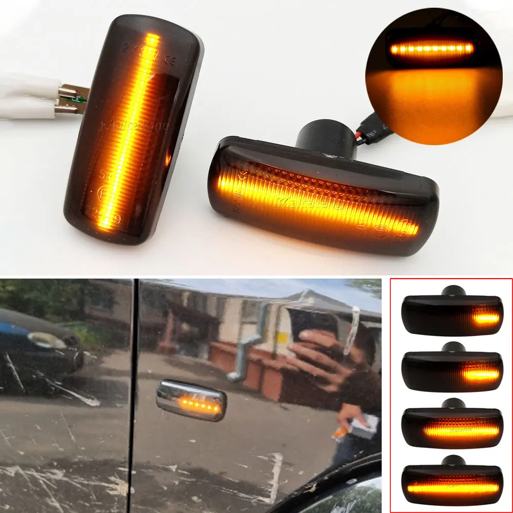 2Pieces Led Side Marker Turn Signal DRL Light For Chrysler 300C Sebring 200 Dodge Caliber Nitro Grand Caravan Lancia Flavia