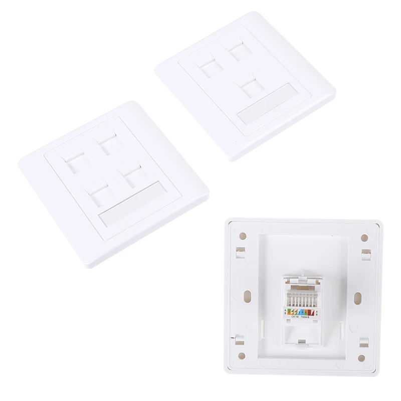 1 Port, 2 Ports, 3 Ports, 4 Ports 86 Type Computer Socket Panel CAT5E Network Module RJ45 Cable Interface Outlet Wall Socket