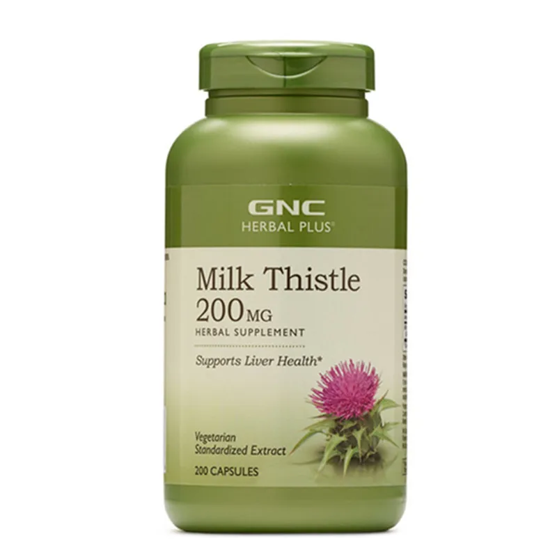 Free shipping milk thistle 200 mg 200 capsules