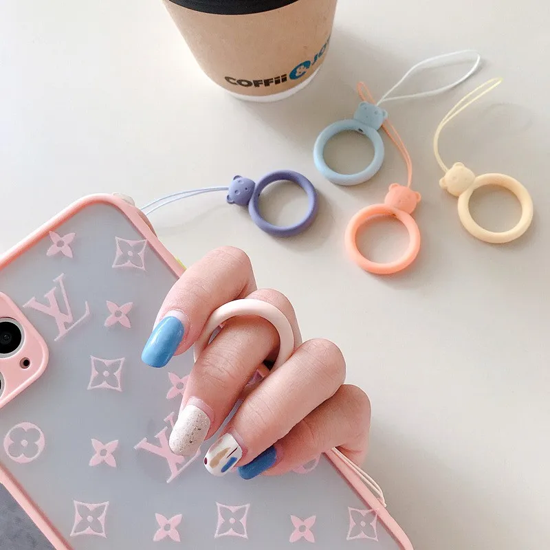 かわいい携帯電話のリストストラップ旅行携帯電話ストラップユニバーサルシリコンハンドロープモバイルペンダントキーホルダーカードキーストリップ