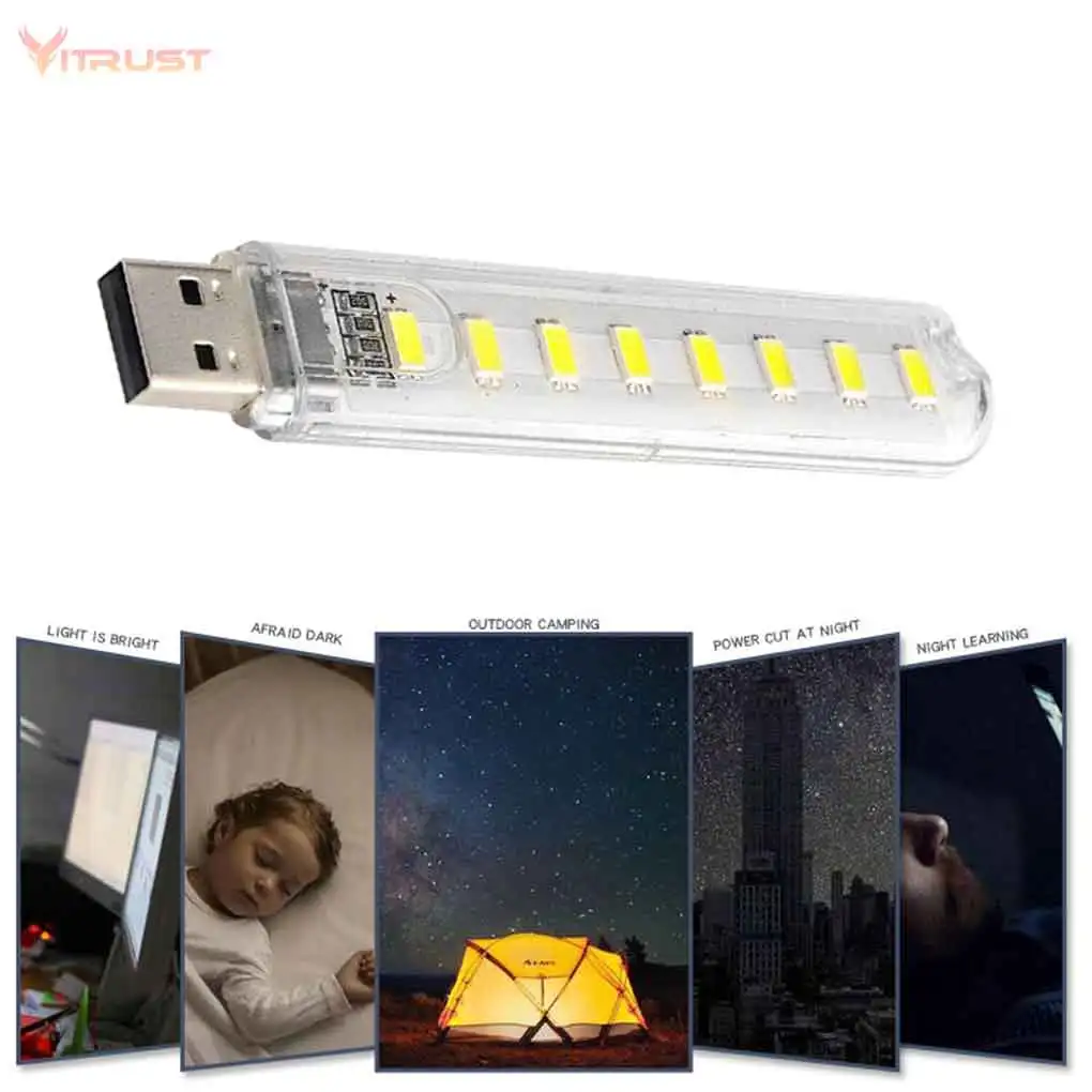 USB Led Lamp Camping Night Light for Power Bank PC Laptop