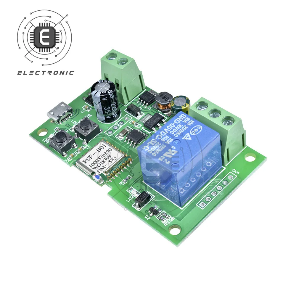 USB 5V DC 7-32V Ewelink Pro Single-channel Electric Self-locking WiFi Remote Control Relay Switch Relay Module