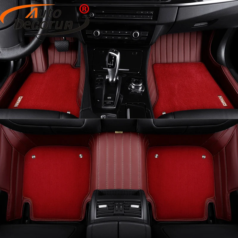 

AutoDecorun Custom Fit Car Floor Mats For Porsche Cayenne Cayman Panamera Macan Boxster PVC Leather Car Feet Carpets Mat Styling
