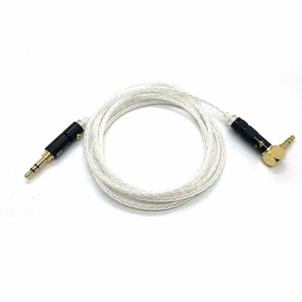 Top-hifi 8 núcleos banhado a prata 3.5mm a 3.5mm cabo de atualização para philips shp9500 fidelio x2 x1 MDR-1A AH-MM400