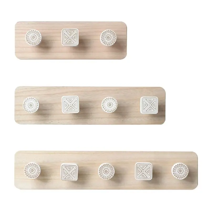 Nordic Wood Coat Hanger Wall Hook Home Decorative Clothes Hangers Key Holder Wall Mounted Coat Rack Key Hanger Wall Shelf