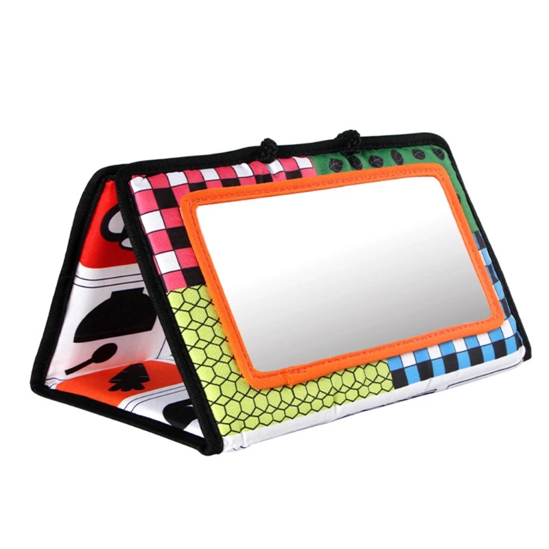 Bebê espelho retrovisor espelho retrovisor espelho de pano livro banco de trás do carro segurança crianças monitor pendurado pingente brinquedos presentes d5qa