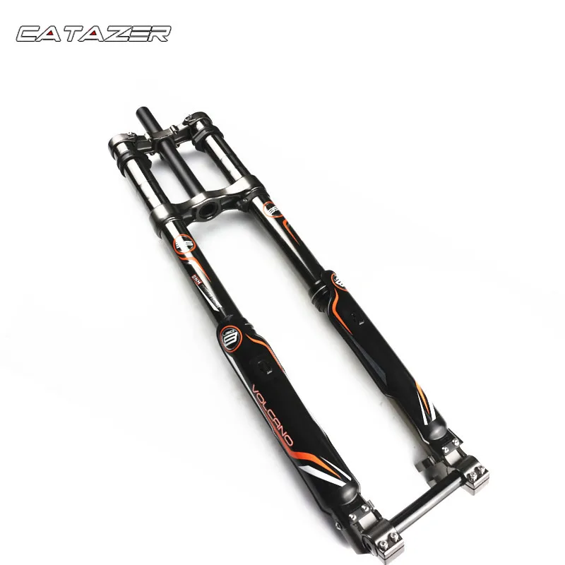 

Bike Front Forks USD-8S Downhill Mountain Bike Air Suspension Fork 203mm 20mm Axle Dual Brake Bicycle Forks