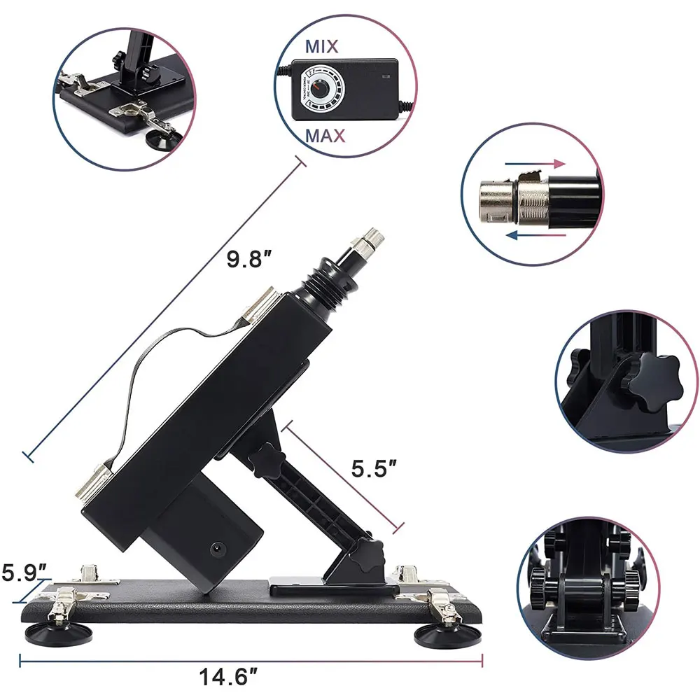 ROUGH BEAST A2 Sex Machine for Women Automatic Men, Masturbation Machine With 3XLR Dildos Attachments Telescopic Sex Toys