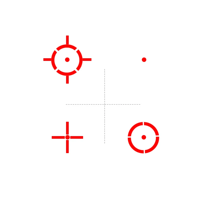 PPT hunting optics 1X22 Reflex 4 reticles red dot sight tactical airsoft scopes air gun accessories HK2-0091A view 2