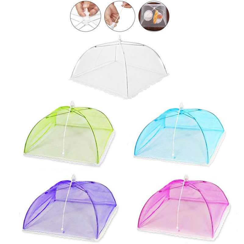 Large Pop-Up Mesh Screen Protector, Food Cover, Tent Dome Net, Umbrella, Picnic Food Protector, Anti Fly Mosquito Kitchen Tool