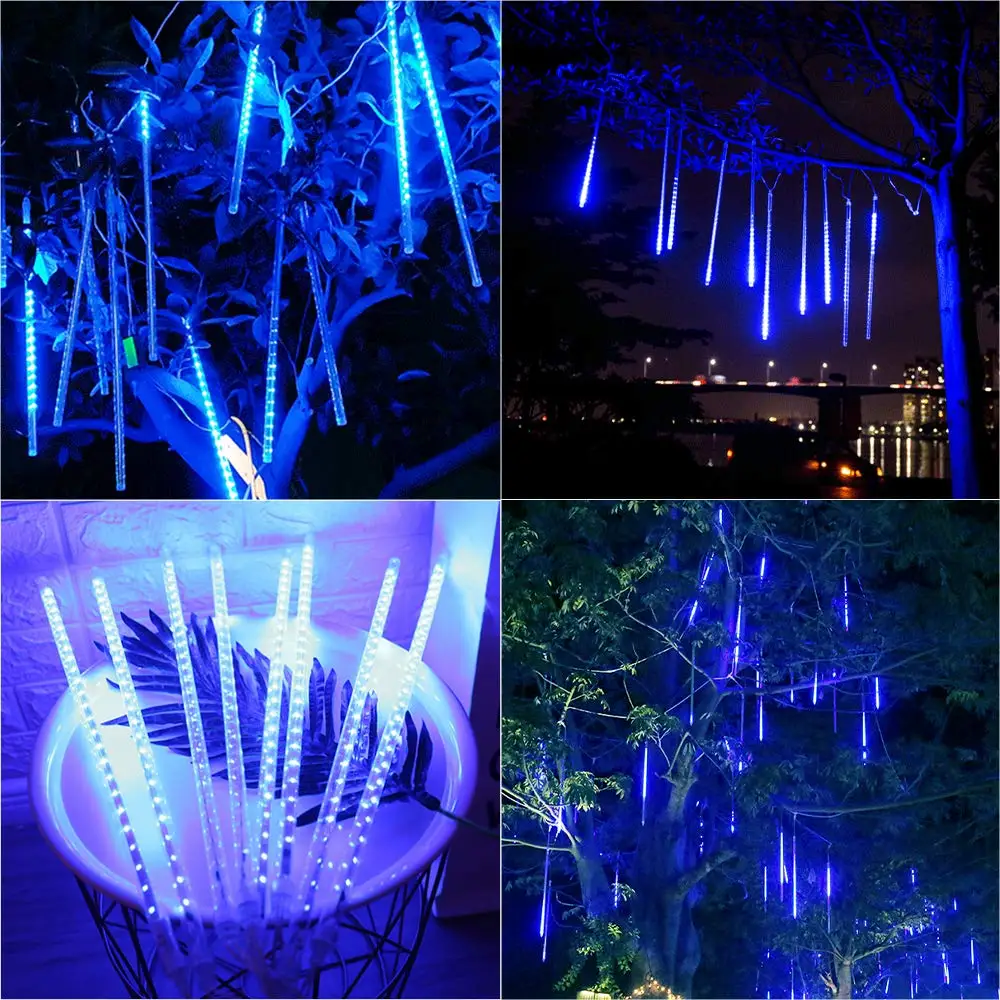 Meteor Rain Light 50cm 30cm 20cm LED String Shower Waterproof  EU AC220V Christmas Lights Wedding Garden Decoration Xmas Lamp