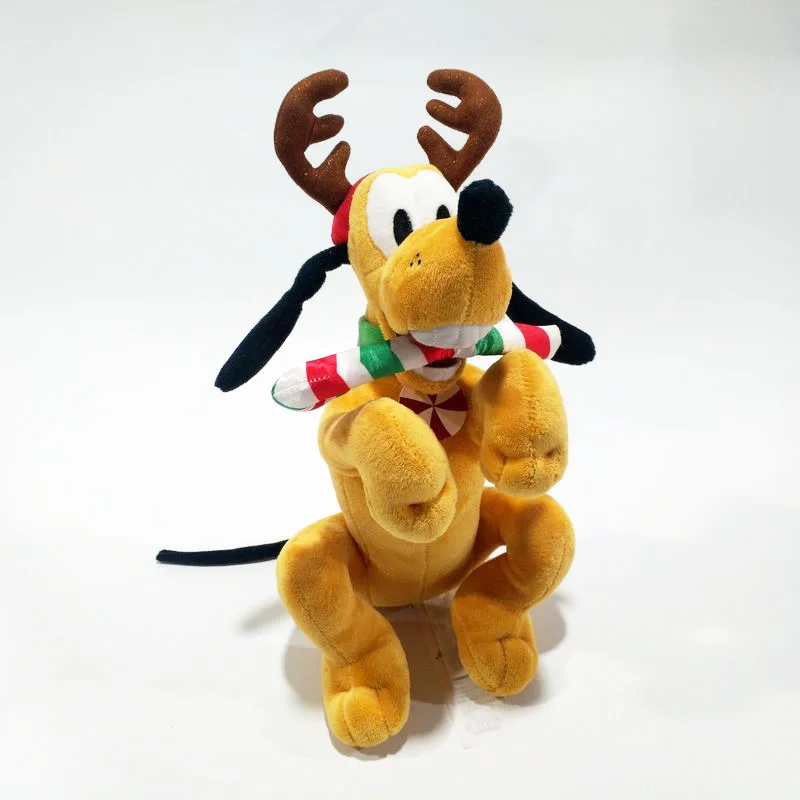 Disney Kawaii 27cm Pluto the Pup Christmas Ver. Stuffed Plush Toys Soft Pluto Plush Dolls Toys Gifts for Children Kids