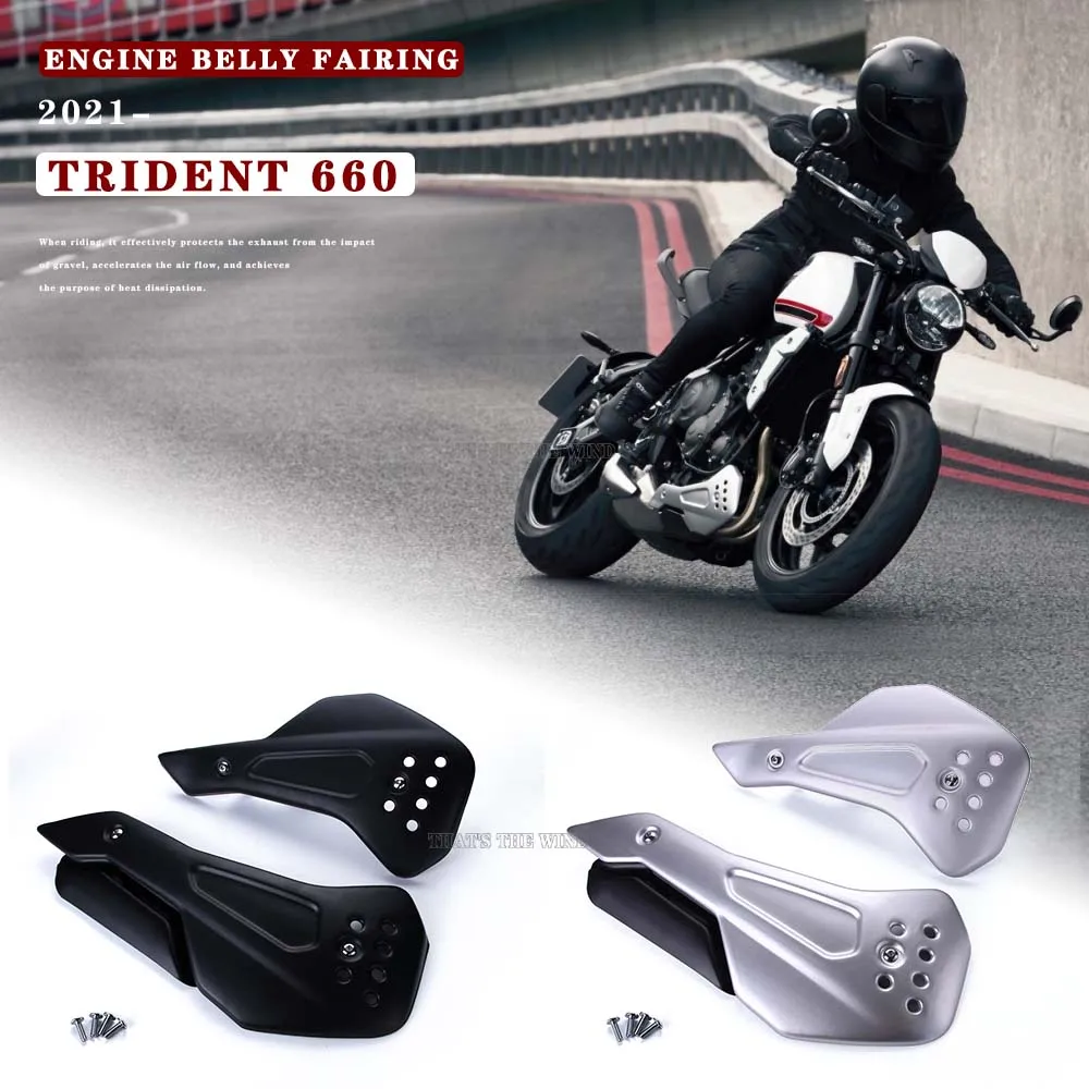 For Trident 660 2021 Exhaust Protection Cadre Kit  Engine Belly Protect Plates Trident660 Accessories