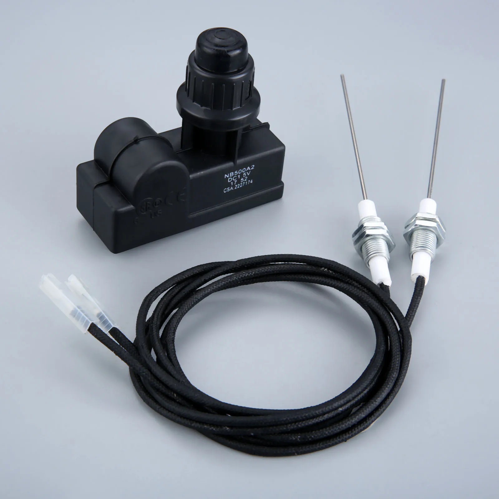 Electronic Gas Grill Igniter Kit – Battery Powered Ignitor With Spark Plug Wire 1M, DC1.5V