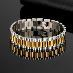 New Trend Stainless Steel Chain Bracelet Men Unique Classic Motorcyclist Punk Style Bracelet Boy father Fashion Holiday Gift Hot