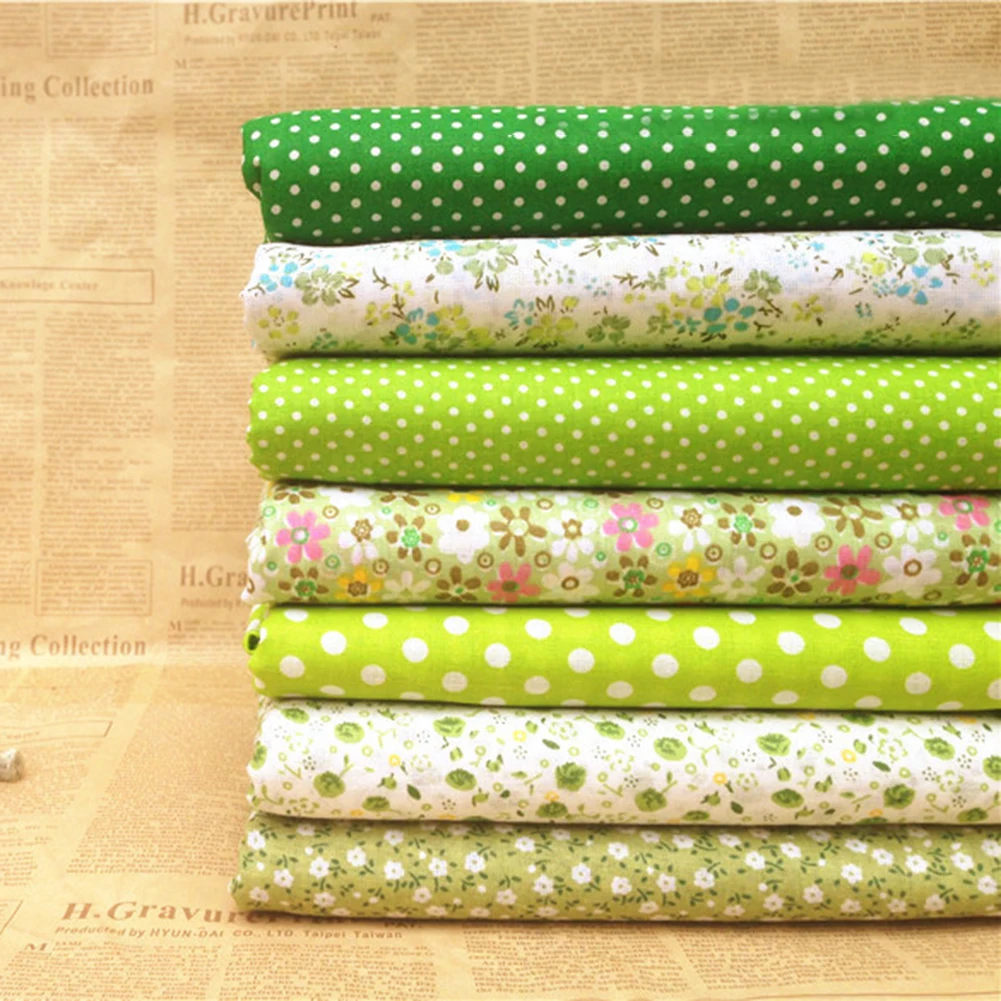 New 7pcs/lot Floral Series Twill Cotton Fabric,Patchwork Cloth,DIY Sewing Quilting Fat Quarters Material For Baby&Child