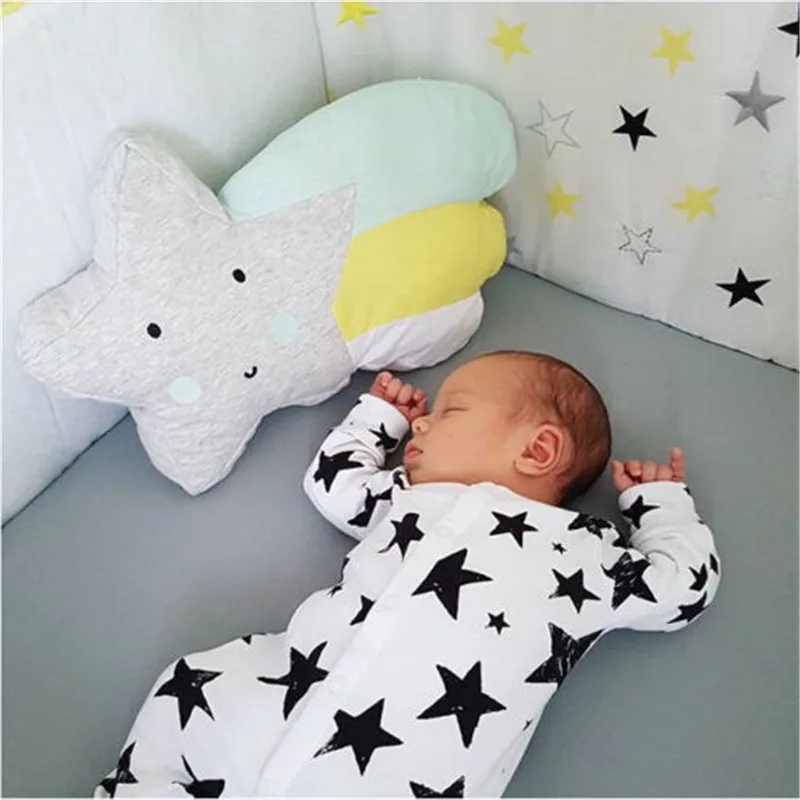 Newborn Kids Baby Girl Boy Cotton Warm Baby Clothes Cartoon Bodysuit Romper Jumpsuit Outfits Star Infant roupa menina