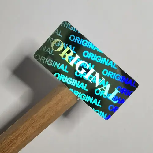 Pegatinas de holograma personalizadas, seguridad ORIGINAL, garantía a prueba de manipulaciones, sello de uso único, etiqueta holográfica láser 30x15mm 2000 Uds