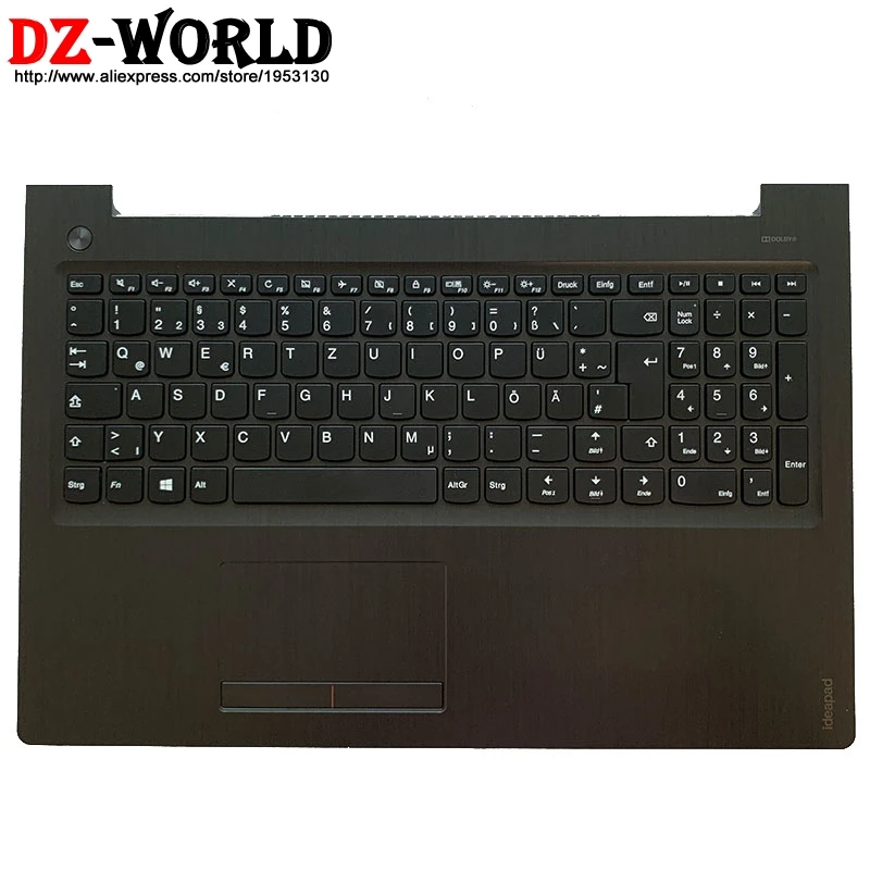 

German Keyboard Touchpad With Shell C Cover Palmrest Upper Case for Lenovo 510-15 310-15 ISK IKB ABR IAP Laptop 5CB0L35826