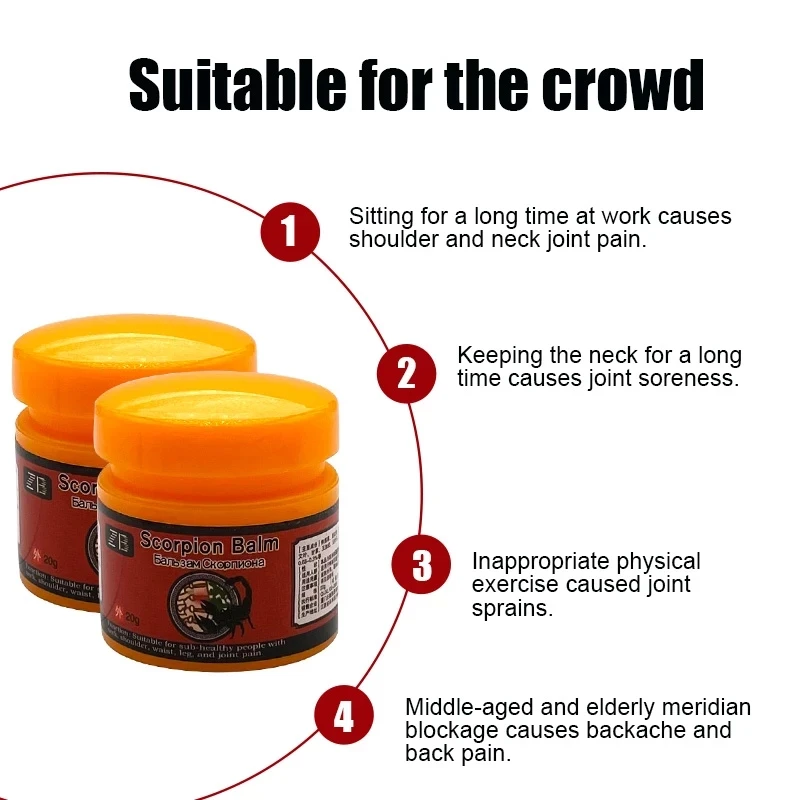 20g Scorpion Analgesic Ointment Effectively Relieves Muscle Pain And Joint Pain Cervical Spondylosis Lumbar Disc Herniation