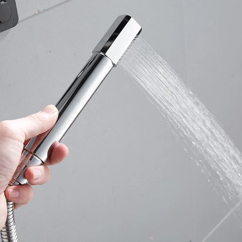 Quality Copper Rain Handheld Shower Head High Pressure Bathroom Accessories Fixture Bath Filter Douche Showerhead Chuveiro Spa