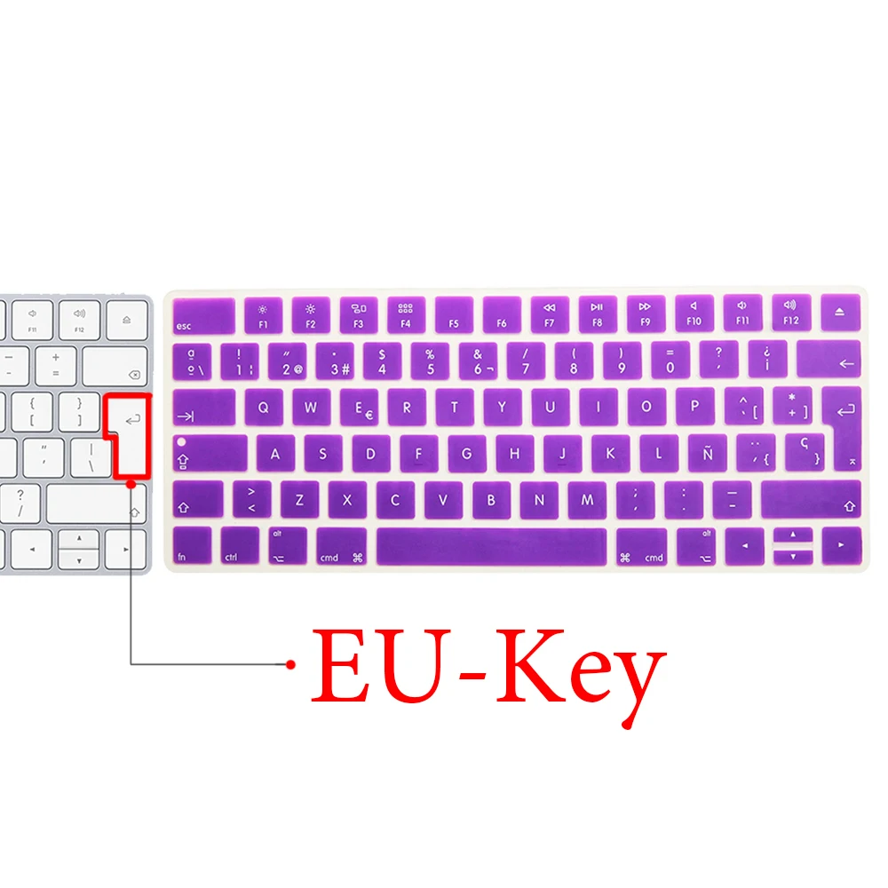 Spanish For Apple Wireless keybord MLA22LL/ A1644 IMAC Magic Keyboard cover Protector Silicone Cover EU-Key Version