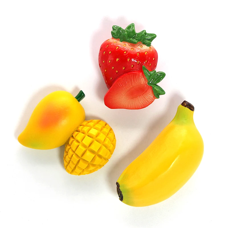 Bionic food creative  magnetic refrigerator stick fridge magnet banana mango strawberry carrot cup model refrigerator decoration