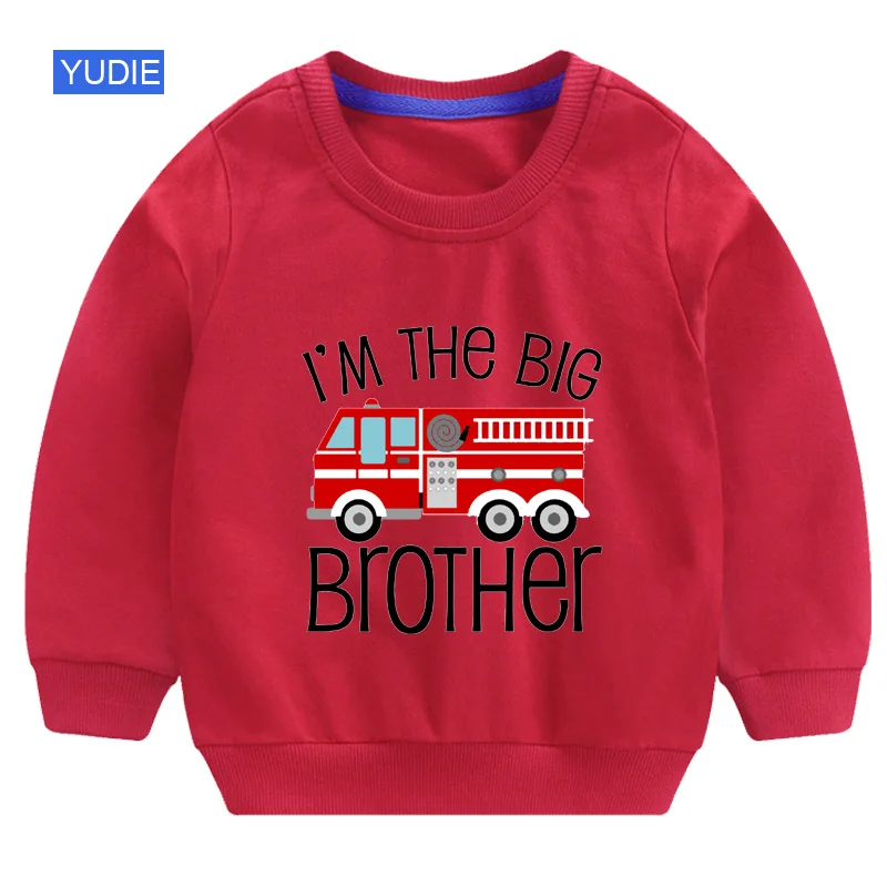 Boys Sweatshirts Hoodies Kids Funny Clothes Girls Long Sleeve Boy Sweatshirts White Toddler Baby Clothes I Am Big Brother Letter