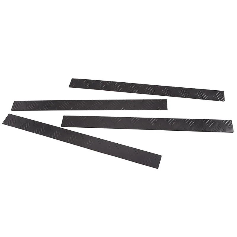 For Land Rover Defender 110 130 2004-2018 Car-styling Aluminum alloy Black Car Door Side Strips Cover Stickers Car Accessories