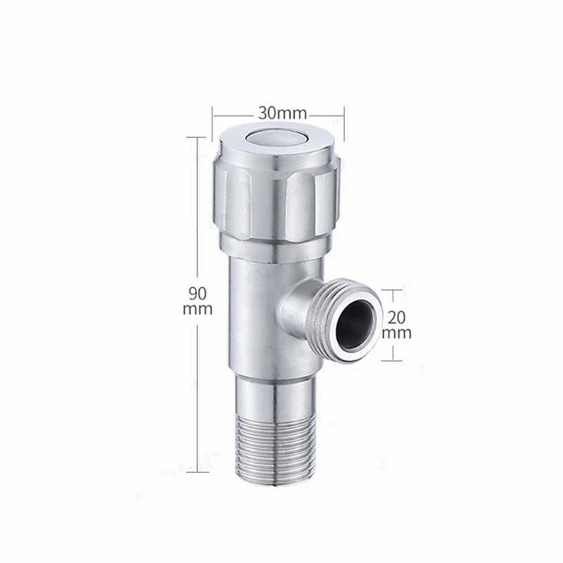 Válvula Triangular de Aço Inoxidável 304, Moderno Quarter Turn Angle Valve, Válvula de entrada de água, Sem chumbo